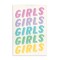 Stupell Industries Pastel Retro Girls Text Wall Plaque Art Design by Nataly White